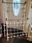 Cast iron bed frame 35" wide