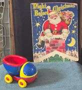 Vintage T'was the Night before Christmas Book/Toy Car