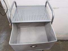 Metal utility cart with 3 fabric drawers