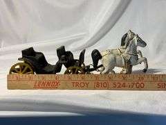 Vintage Metal Horse Carriage