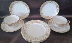 Nippon Christmas Ball 4 saucers, 2 cups 3 bread and butter plates