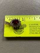 2 red stone pendants