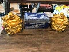 2 Laughing Buddha’s & Trinket Box