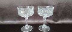 Crystal Water Pitcher and 6 Champange Sherbert Glasses