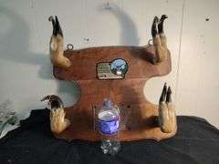 Mounted deer hooves 20 x 16