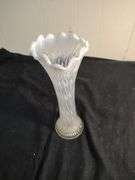Antique Northwood opalescent tree trunk vase
