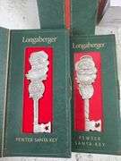 Longaberger Pewter Santa Keys & Christmas Lights. 6C