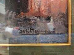 39 x 34 Signed oil on canvas " Rainy Day "