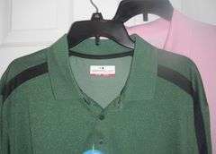 2 New w/ Tags Grand Slam XL Golf Shirts - Pink & Green & Blk