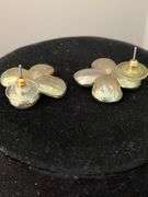 Enameled flower necklace & earrings