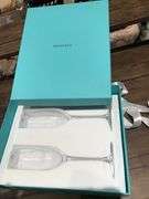 TIFFANY & CO. Crystal Champagne Flutes