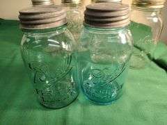 Canning jars- 2 blue Ball, 7 quarts, 9 pints