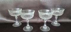 Crystal Water Pitcher and 6 Champange Sherbert Glasses