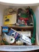 Sterilite storage drawer with miscellaneous