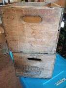 Dr. Pepper and Hires Root Beer Wood crates 17 1/2"×11 1/2"×10"