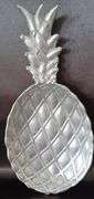 EAPG Ribbon Candy Spooner and Wheat Pattern Platter and Wiltonware Pineapple Tray.