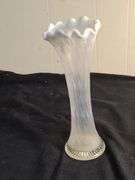 Antique Northwood opalescent tree trunk vase