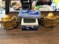 2 Laughing Buddha’s & Trinket Box