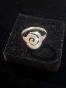 Sterling Silver Fire Opal Ring sz 5.5