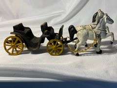 Vintage Metal Horse Carriage