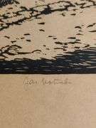 Signed wood block print 17 1/2"×14 1/2"