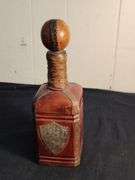 Vintage Italian leather covered decanter