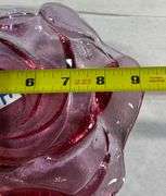 Vintage 1960’s Fenton Art Glass Swirl Astray in Colonial Pink 9”Wide