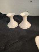 Lenox pitcher 2 dishes and candle holders