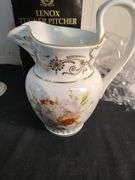 Lenox pitcher 2 dishes and candle holders