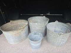 Galvanized Steel Buckets. (BIN) $40