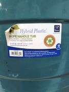 Rope handle tub 18gal, flexible tub. 20a