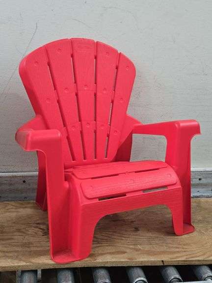 Plastic Red Little Tikes Outdoor Chair. 5A
