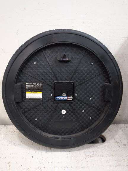 14" tire rim clock. 1b