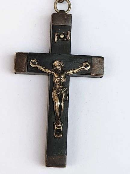 Vintage Sterling and Ebony France rosary