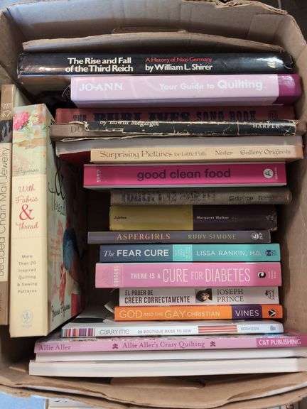 Large lot of books (7 boxes) - variety of genres