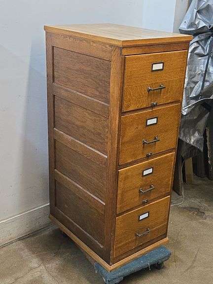 Oak Filing Cabinet by The Wabash Cabinet Co.