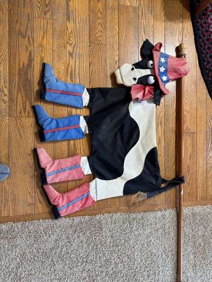Red White and Blue Cow Windsock