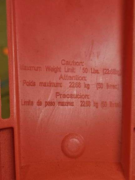Plastic Red Little Tikes Outdoor Chair. 5A