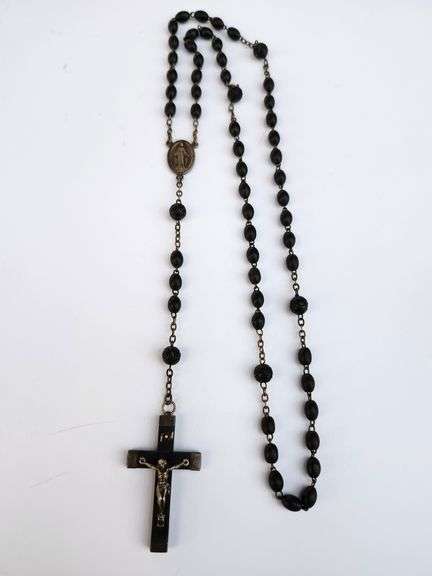 Vintage Sterling and Ebony France rosary