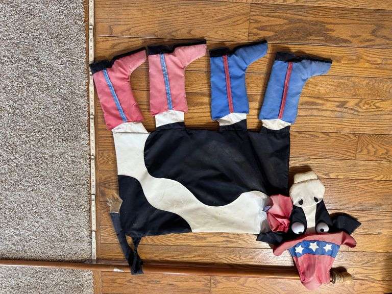 Red White and Blue Cow Windsock