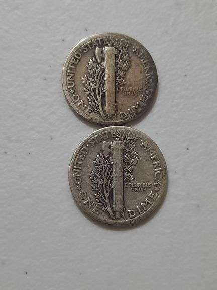 1934 1935 Silver Mercury Dimes