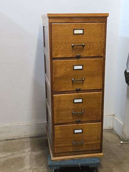 Oak Filing Cabinet by The Wabash Cabinet Co.
