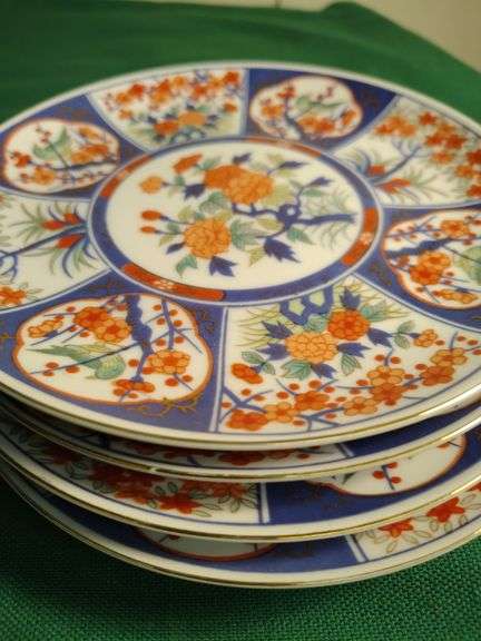 Oriental set of dishes 12 dessert plates 11 sandwich plates