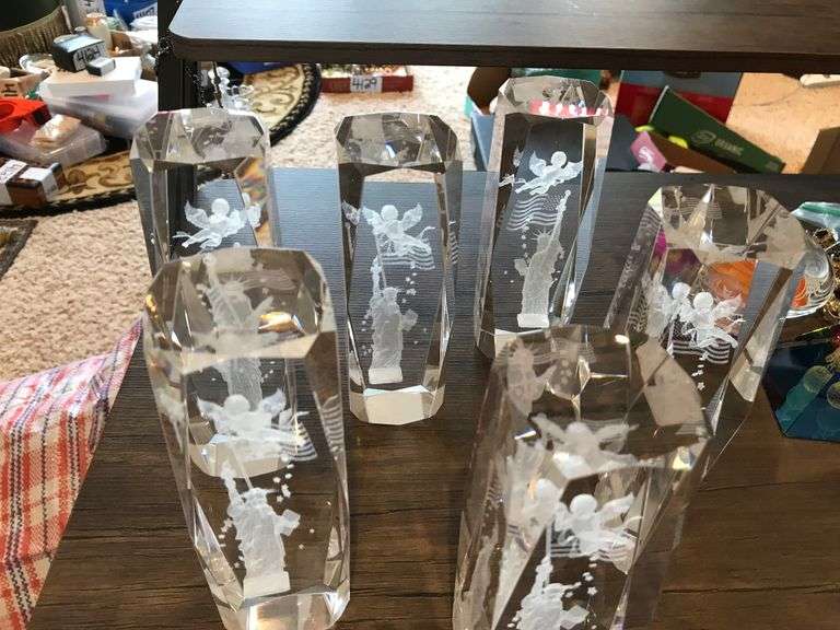 Laser Cut Etched Crystal Blocks(6) & more