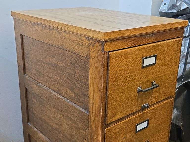 Oak Filing Cabinet by The Wabash Cabinet Co.