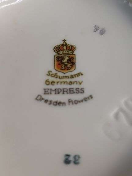 Schumann Germany Empress teapot, creamer and sugar
