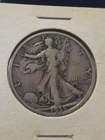 1935 S Silver Walking Liberty Half Dollar