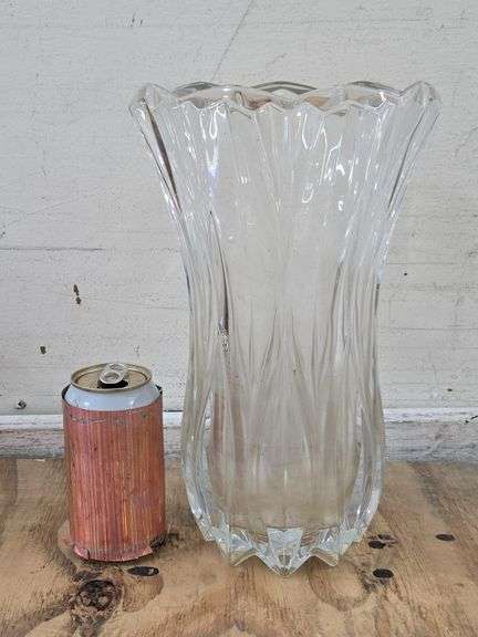 Crystal Vase & BX Glass Jar with Faux Fruit Decor. 5C