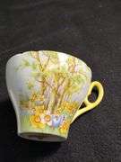 Daffodil Lime Shelly cup and saucer
