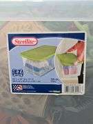 120 Qt. Storage Tote with Lid Full of Various Holiday Decorations. 11B